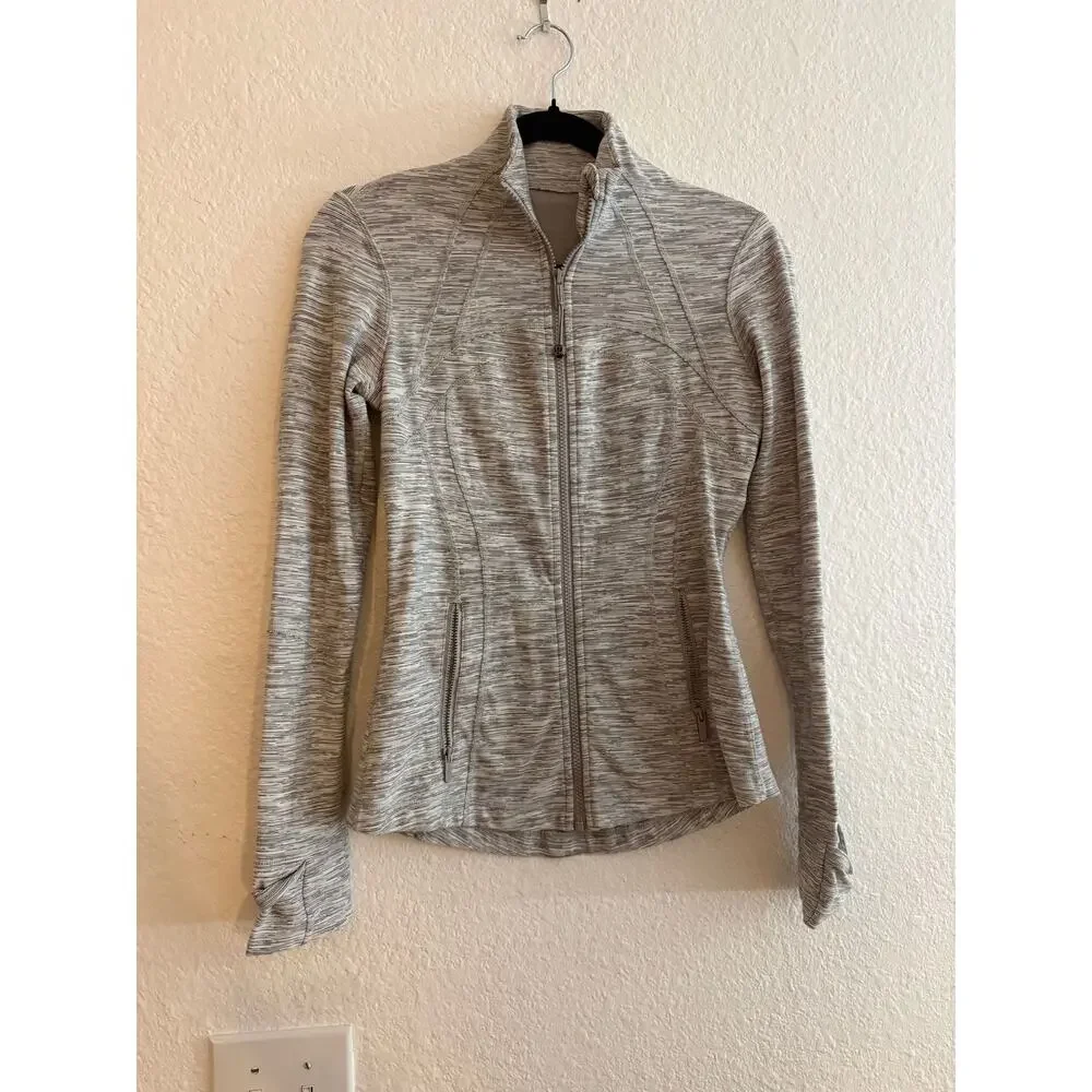 Lululemon Define Jacket Heathered Gray Full Zip Size 6